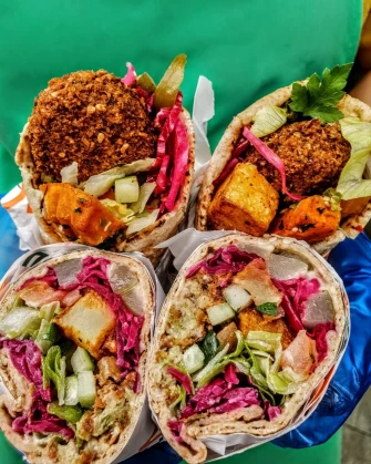 Vegan franky At Go Falafel In Manchester