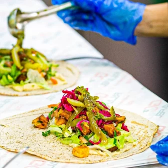 Vegan franky At Go Falafel In Manchester
