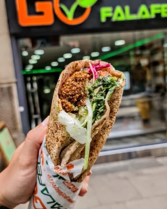 Vegan franky At Go Falafel In Manchester