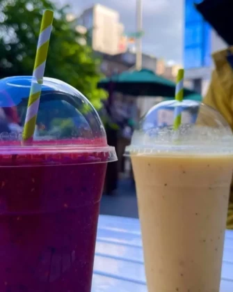 Fruit Juice  At The Glasvegan In Glasgow