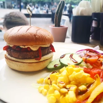 Burger  At The Glasvegan In Glasgow