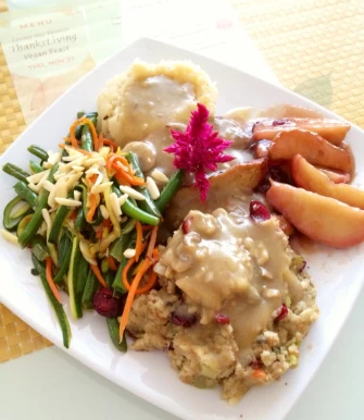 Vegan ThankLiving plate At Loving Hut In Phoenix