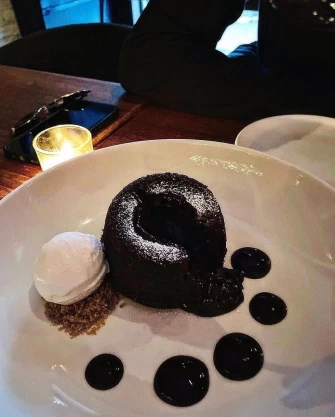 decadent lava cake At Avant Garden In New York City