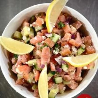 Vegan Mediterranean Feta Salad