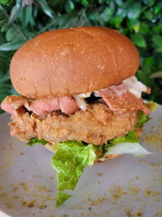 Veg Burger At Cafe Vie In Buderim
