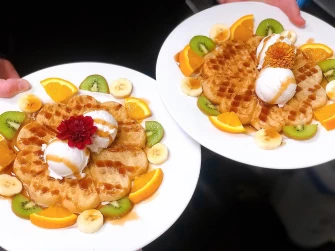 Fruit Salad Dish At Greenhouse Cafe In Caloundra