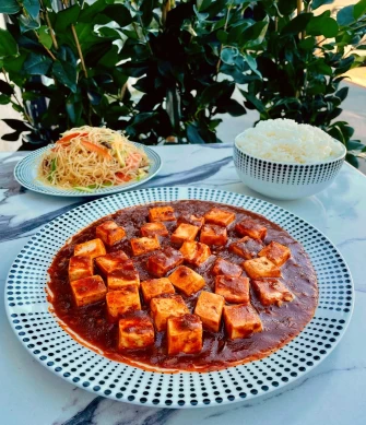 Red Hot Spicy Tofu At All Savory Vegan In Los Angeles
