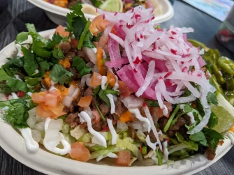 vegan tacos At Doomie's NextMex Express In Los Angeles