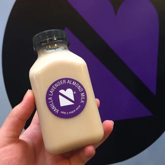 Almond Milk At Plant Based Sandwich In Los Angeles
