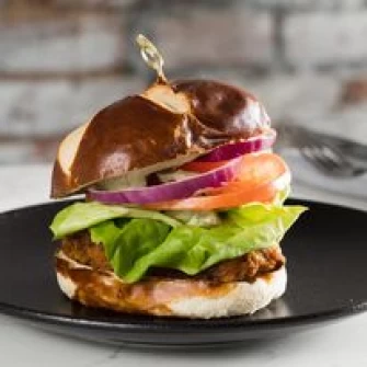 Burger At VP.S. Kitchen In New York City