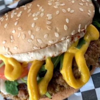 Burger at  BeeWali’s Vegan AF in los-angeles