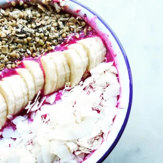 Dragonfruit bowl At Nourish Cafe In San Francisco
