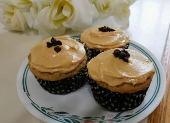 coffee cupcakes At Poor Man Vegan In Jersey City