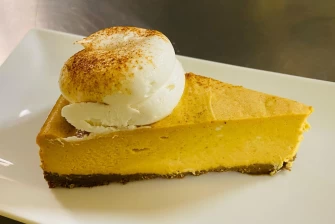 Pumpkin Cheesecake At Poor Man Vegan In Jersey City