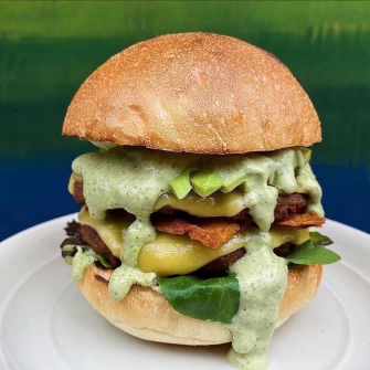 Burger At Orchard Grocer In New York City