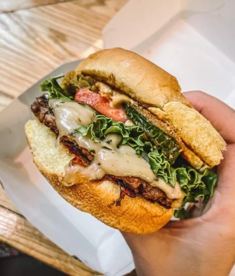 Burger At PLNT Burger In New York City