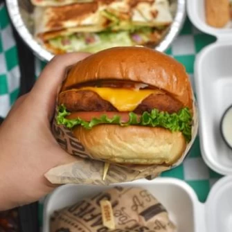 Burger  At Vegan Grill In New York City
