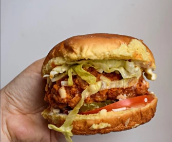 Burger At Vegan Hood In New York City
