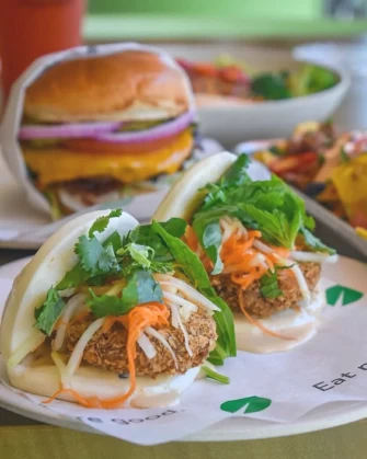 Japanese Katsu-Style Sliders At Veggie Grill In New York City