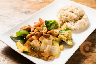 Cashew "Chicken" At Amituofo Vegan Cuisine