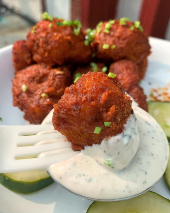 Cauliflower Wings  At Champs Diner In Brooklyn