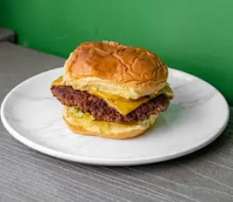 Petite Patty Burger At Fat Boy's Vegan Burgers