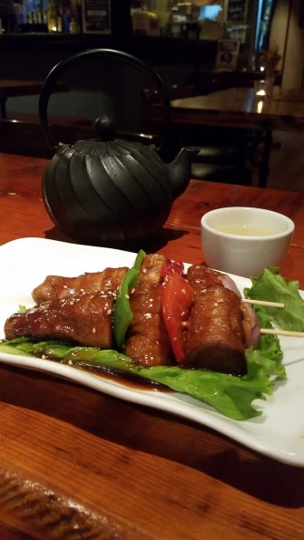 Mock meat skewers