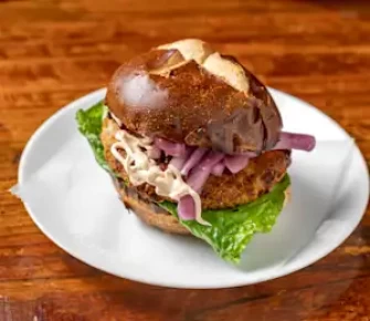 Burgers At Namas Tea In Brooklyn