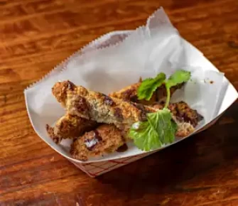 Crispy Veggie Rolls At Namas Tea In Brooklyn