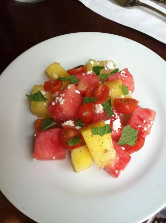 Watermelon salad At Mae Mae Café In Bronx