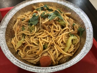 Vegan Tomato noodle with basil At Amitabha Vegan In Fresh Meadows