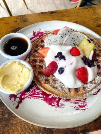 Waffles  At Barely Vegans In New Rochelle