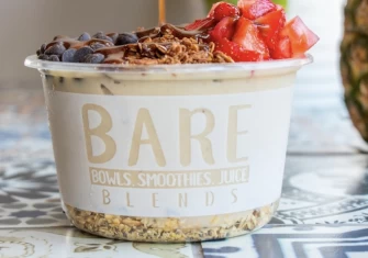 Fruits Bowls At BARE Blends In Saratoga Springs