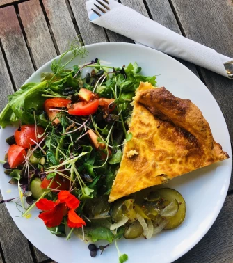 Vegetarian Food At The Pack Horse Cafe In Bridport