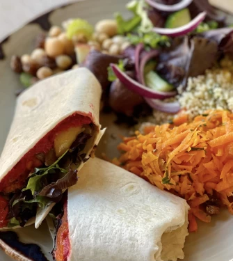 Vegetarian Food At Hlaf cafe In Matlock