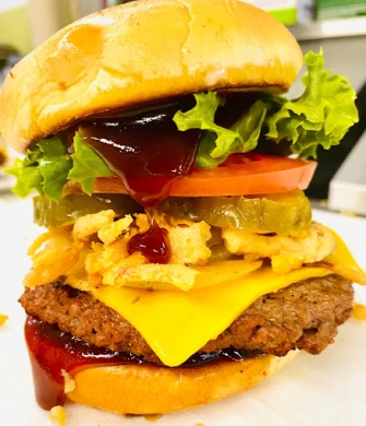 Vegan Berger At Plant Based Junkie In Chicago