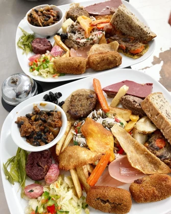 Vegan Food At Bar Recyclart In Brussels