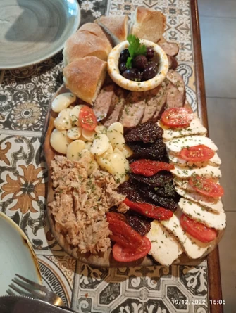 Veg Food At CHALK cafe eatery wine In Rabat