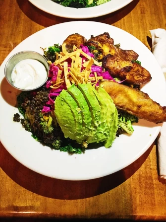 Mole bowl with plantain